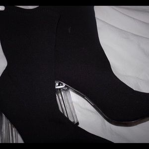 Black clear boots